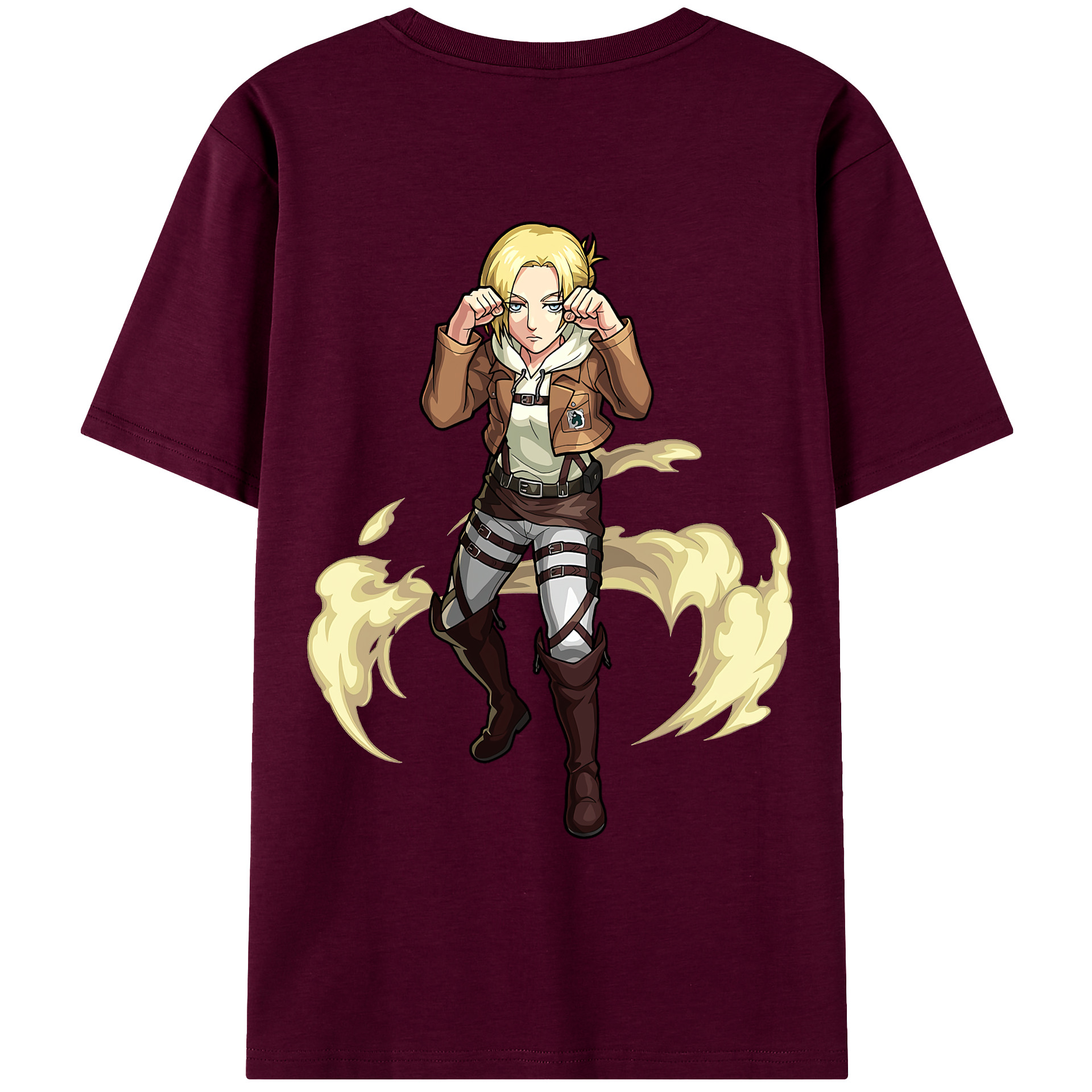 （画像用） 進撃の巨人 アニ・レオンハート Attack on Titan Annie Leonhart レディース半袖Tシャツ(バックプリント)